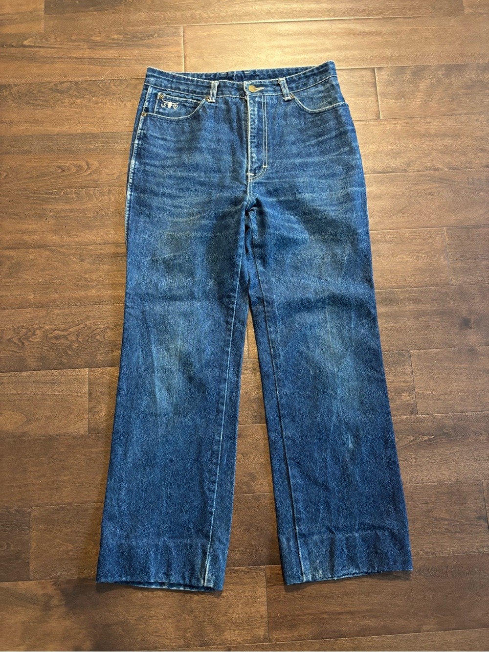 Vintage Sergio Valente High Rise Wide Leg Jeans Dark Wash Size 33
